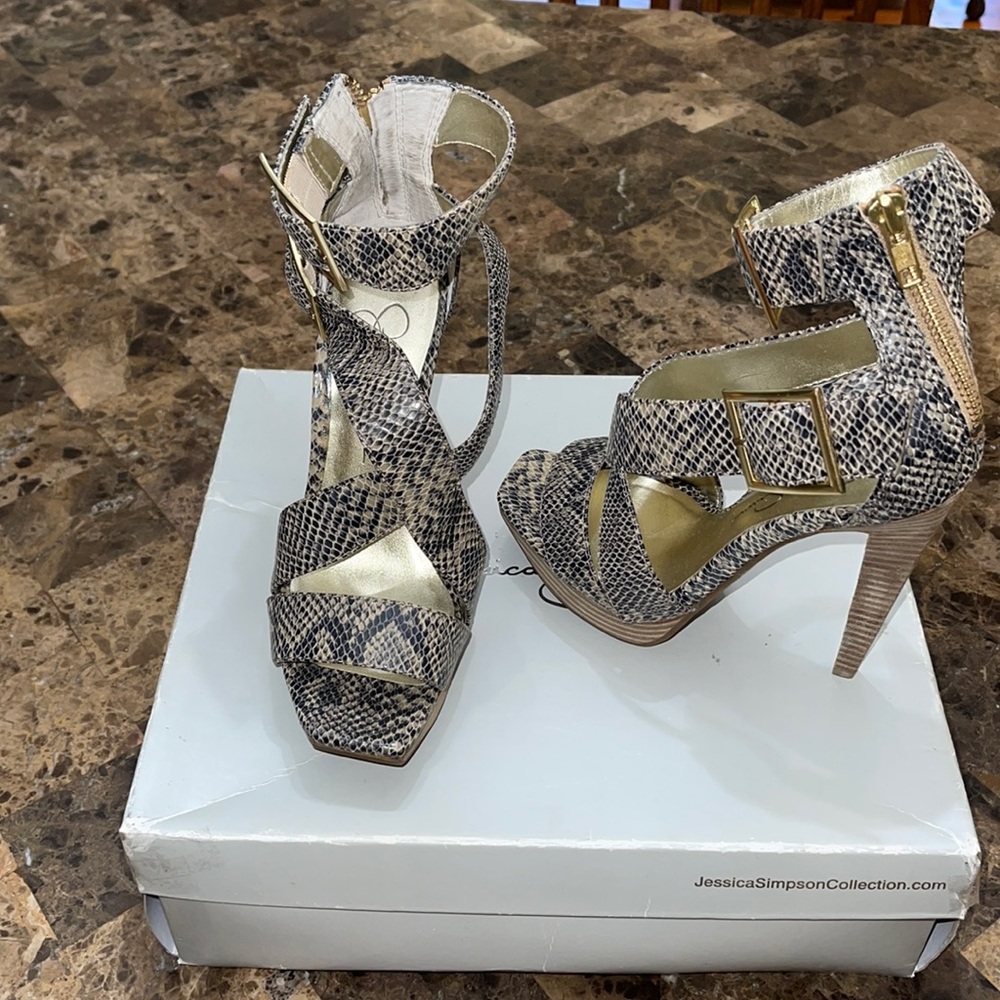 Jessica Simpson Faux Snake Skin Heels